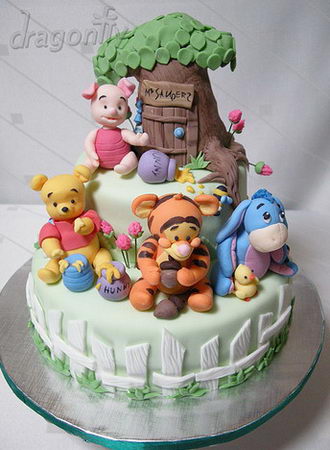 Winnie  Pooh Birthday Cake on Winnie The Pooh
