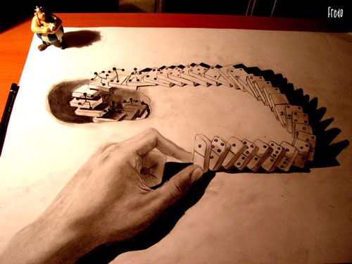 Awesome 3D Pencil Art: They are coming out of Paper – Design Swan