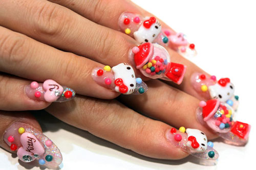 hello kitty nails [link]