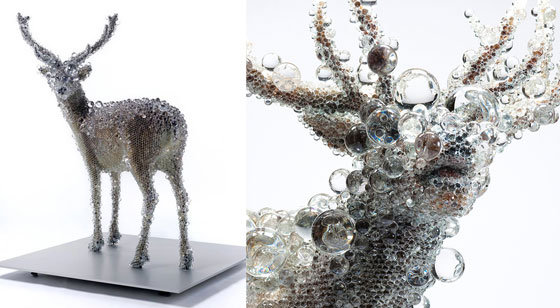Stunning Glass Art: Sculptures made of Glass Beads