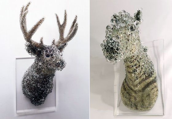 Stunning Glass Art: Sculptures made of Glass Beads