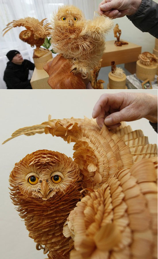 Incredible Wooden Chip Artwork by Sergey Bobkov