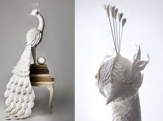 Incredible Bird Paper Sculpture by the Makerie Studio Design Swan