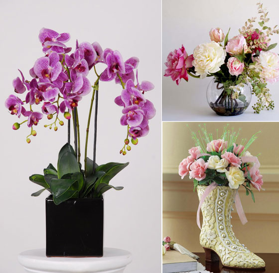 Beautiful Artificial Silk Flowers Arrangements for Home Decoration ...