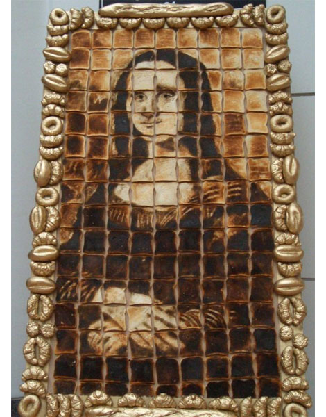 Tofu Lisa, Sausage Lisa, Red Bull Lisa - 12 creative ways to reproduce Mona Lisa