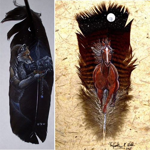 Feather Painting - Art on Feather