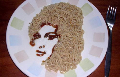 celebrities noodle art