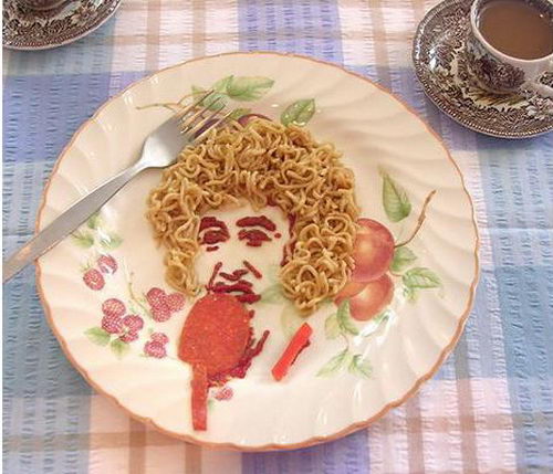 celebrities noodle art