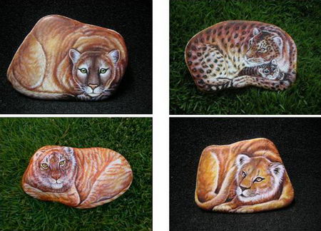 vivid stone painting art