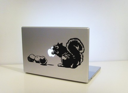Make fun of 'apple' - Mac Vinyl Laptop Decal - Design Swan