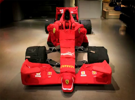 Ferrari F1 Made Out of Puma Clothes