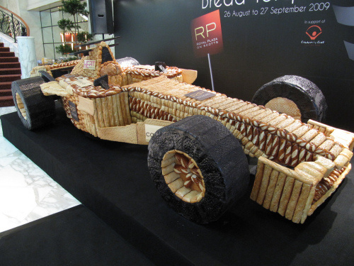 Life-Size Bread F1 Car-Delicious