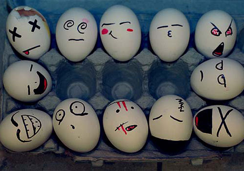 funny egg faces