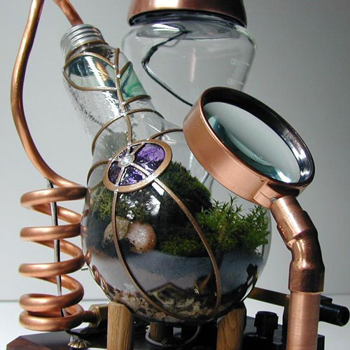 Steampunk terrarium