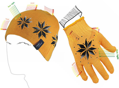 Warm up with solar-powered hat and gloves