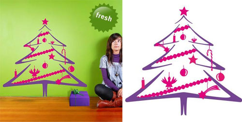 Wall Sticker - afforable christmas tree just in your home