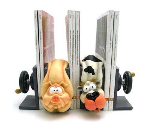 Squished Animal bookends