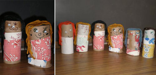 paper roll doll