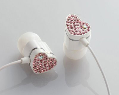 Studded Heart Shaped Ear-drops