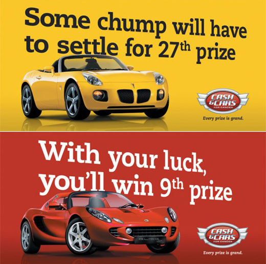 Cash and Cars Lottery: Pontiac