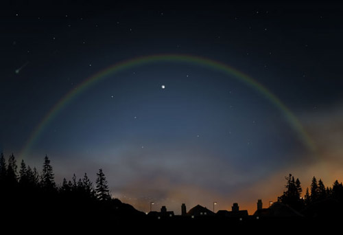 Exclusively Beautiful Moonbow - Rainbow at Night