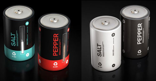 Power Battery Shakers : Salt & Pepper Cell