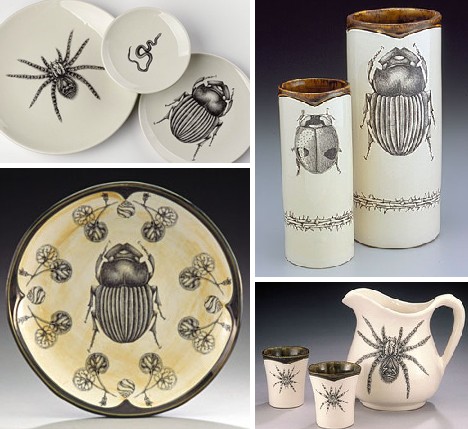 Hand-drawing Bugs on Ceramic