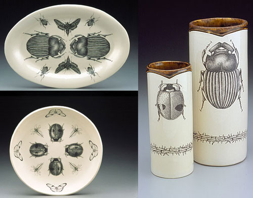 Hand-drawing Bugs on Ceramic