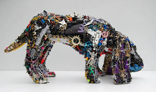 Toy Sculptures via Discarded Plastic Item