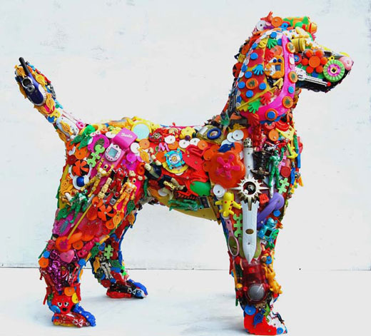 Toy Sculptures via Discarded Plastic Item