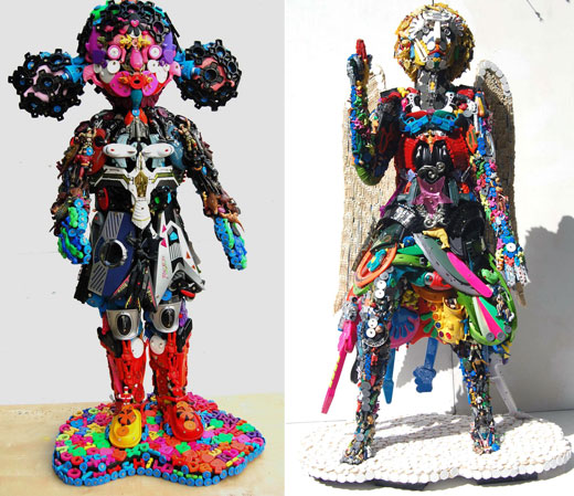 Toy Sculptures via Discarded Plastic Item