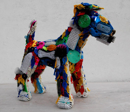 Toy Sculptures via Discarded Plastic Item