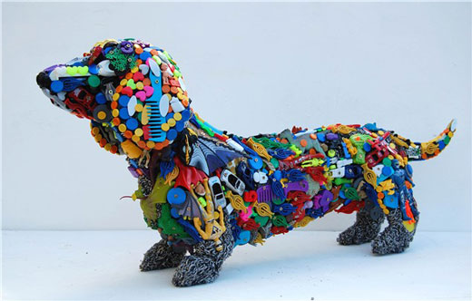 Toy Sculptures via Discarded Plastic Item