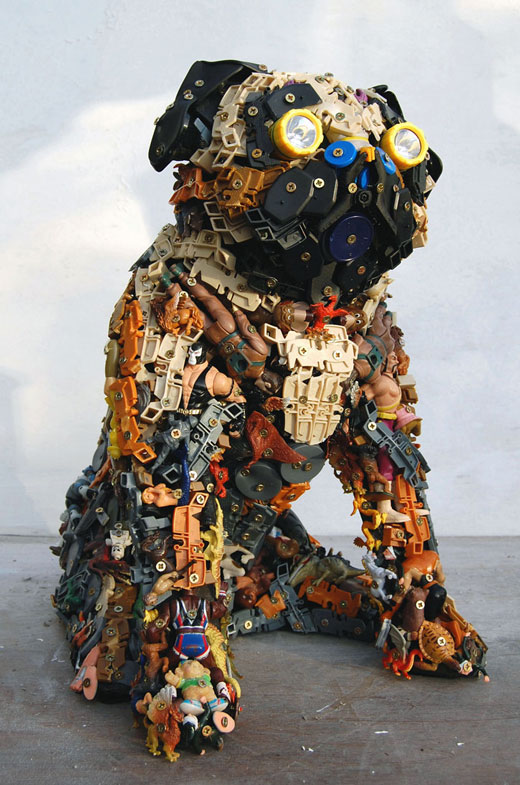 Toy Sculptures via Discarded Plastic Item