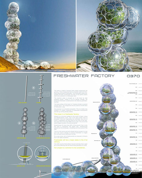 Bubble Shaped Skyscraper is a Fresh Water Factory