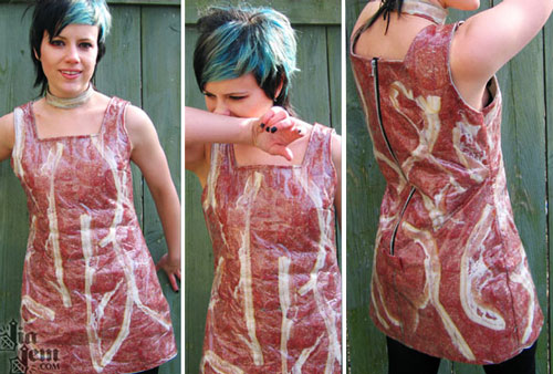 Jia Jem and her Bacon Dress