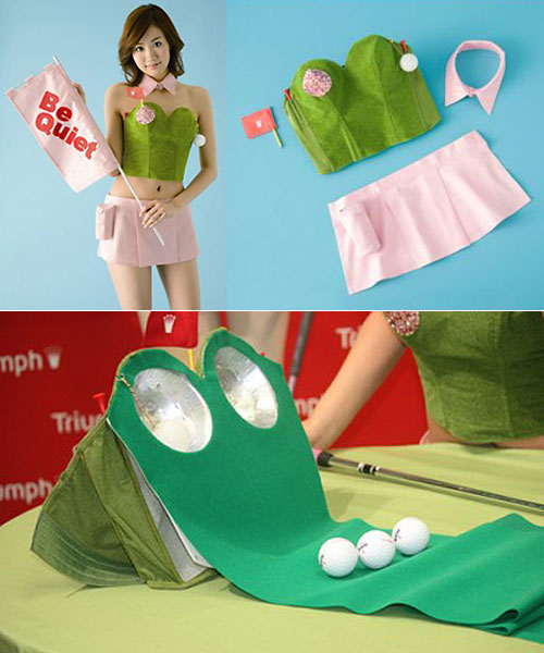 Nice Cup In Bra' - the world's weirdest golfing accessory?