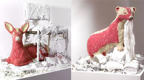 Sculpture Art Using Chewing Bubblegum