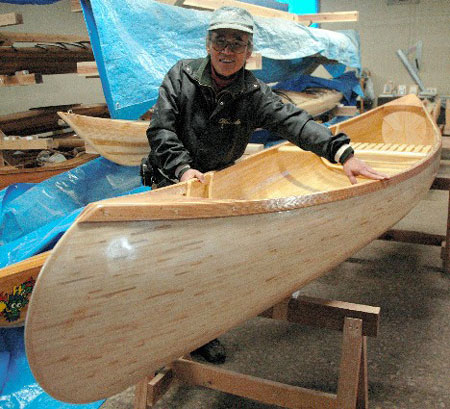 Canoe made from disposable chopsticks