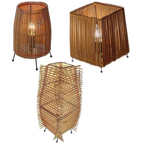 RECYCLED CHOPSTICK LAMPS