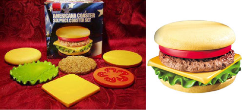 Hamburger Coaster Set - Each Piece an Individual Coaster