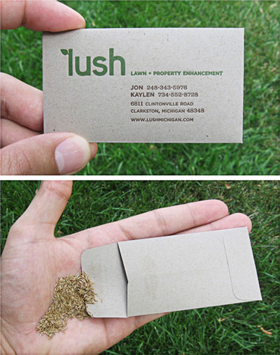 Lush - plantable business card