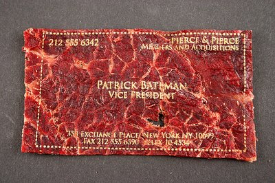 MEAT CARDS: BUSINESS CARDS MADE FROM MEAT AND LASERS