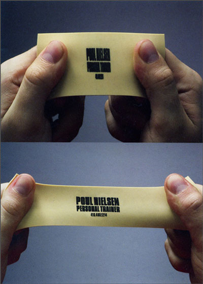 personal treiner rubber name card