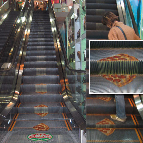 Pizza Escalator Advertisement