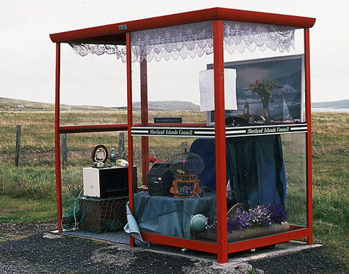 Sofa, TV and curtains: Most comfortable bus stop ever