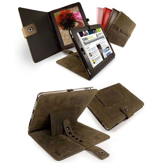 Tuff-Luv multi-view (TM) Saddleback Leather case cover for Apple iPad & 3G