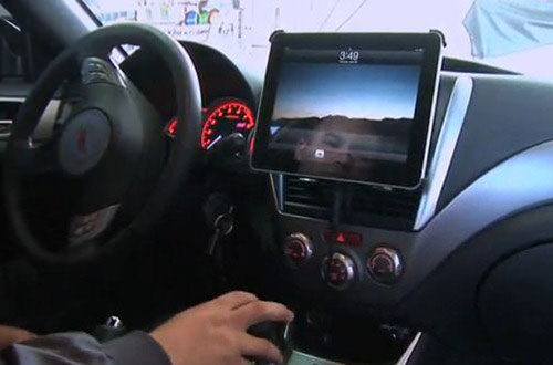 iPad in-car installation