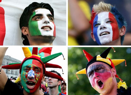 Happy Soccer Fan, Beautifully Face Painting