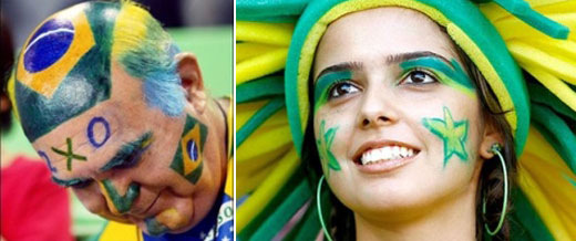 Happy Soccer Fan, Beautifully Face Painting